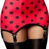Nylon Dreams Ladybird Spot Red Girdle 1 Nylon Dreams Ladybird Spot Red Girdle