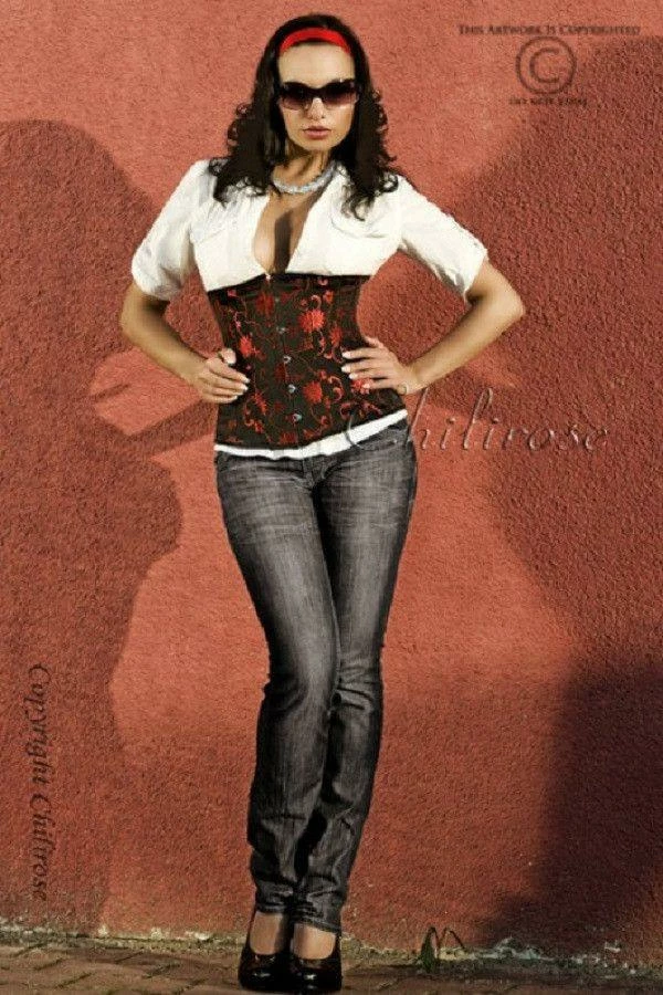 Chilirose Lingerie Poland Red Under-bust Corset 3 Chilirose Lingerie Poland Red Under-bust Corset