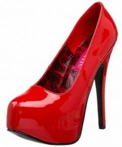 Flirtywomen Reduced Stock Shoes Red High Heels