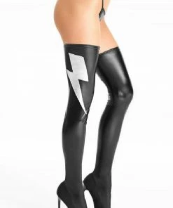 7 Th Heaven Wet-Look Stockings S556