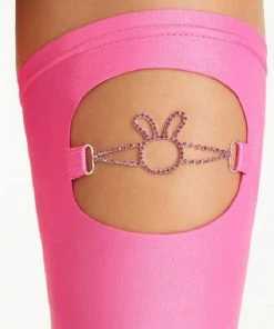 7 Th Heaven Hosiery Pink Wet-Look Stockings S564 7 7 Th Heaven Hosiery Pink Wet-Look Stockings S564