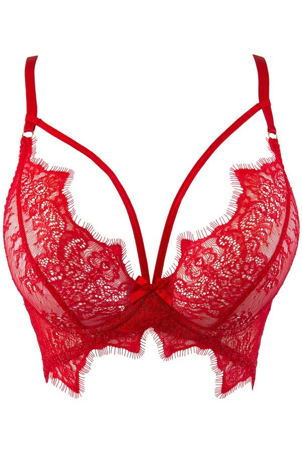 Axami Lingerie Red Lace Bra V-9581 5 Axami Lingerie Red Lace Bra V-9581