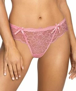 Axami Lingerie Pink Thong Panty V-9768