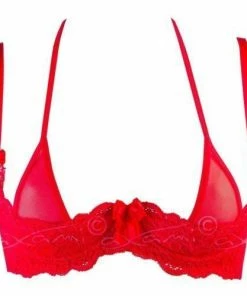 Axami Lingerie Red Half Cup Bra Seduce Me V-5211