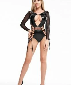 7 Th Heaven Lingerie Black Body TD338