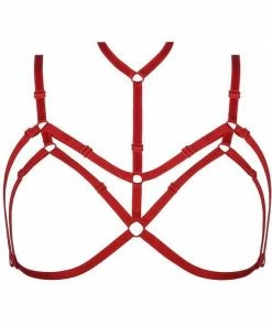 Axami Lingerie Red Bra Harness V-8136 Bras