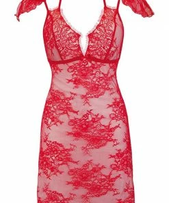 Axami Lingerie Sheer Lace Nightdress V-9589