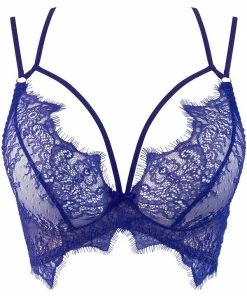 Axami Lingerie Blue Lace Bra V-9611