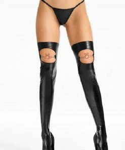 7 Th Heaven Wet-Look Stockings S536 Hosiery