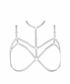 Axami Lingerie White Harness Bra V-8126
