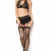 Chilirose Lingerie Poland Black Lingerie Bra, G-string And Garter-belt