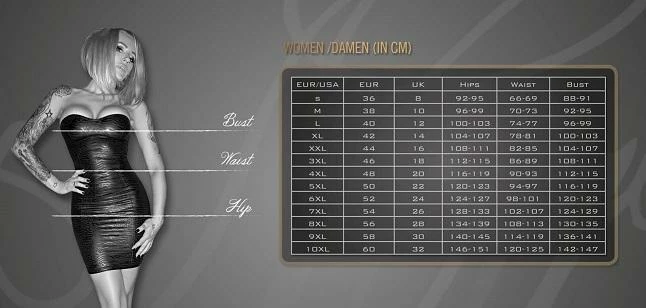 Noir Handmade Poland Wet-Look Pencil Skirt F152