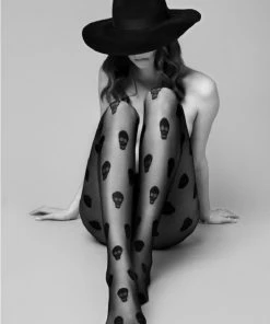 Fiore Hosiery Skull Print Tights