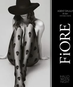 Fiore Hosiery Skull Print Tights