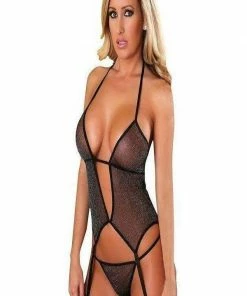 Provocative Lingerie France Sexy Black Sheer Corset