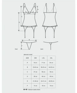 Obsessive Lingerie Poland White Basque Style Corset And Thong Set