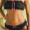 Obsessive Lingerie Poland Black Frilly Bra And Panty