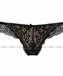 Gorteks Lingerie Poland Black Thong Panties Scarlet-S