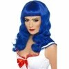 Smiffys Costumes Blue Wavy Costume Wig