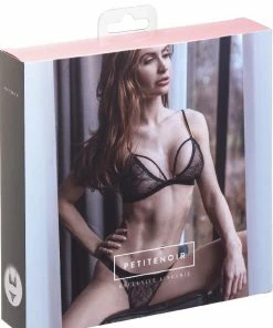 Noir Handmade Poland Lace Bralette Bra And Thong Lingerie