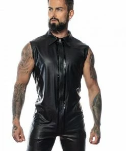 Patrice Catanzaro France Homme Man`s Wet-look Shirt Chuck