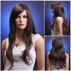 FWZiel Chestnut Brown Long Wavy Wig Wigs