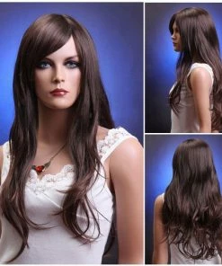 FWZiel Chestnut Brown Long Wavy Wig Wigs