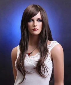 FWZiel Chestnut Brown Long Wavy Wig Wigs