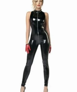 Patrice Catanzaro France Clothing Black Vinyl Catsuit Angelica