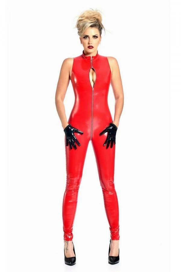 Patrice Catanzaro France Clothing Red Vinyl Cat-Suit Angelica 3 Patrice Catanzaro France Clothing Red Vinyl Cat-Suit Angelica