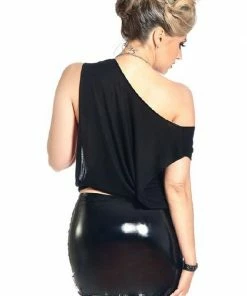 Patrice Catanzaro France Black Vinyl Skirt Demon