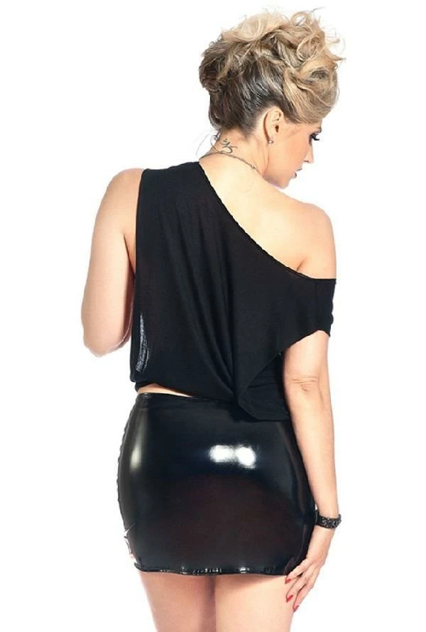 Patrice Catanzaro France Black Vinyl Skirt Demon 4 Patrice Catanzaro France Black Vinyl Skirt Demon