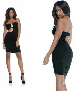 Forplay Black Strapless Mini Dress Clothing 8 Forplay Black Strapless Mini Dress Clothing