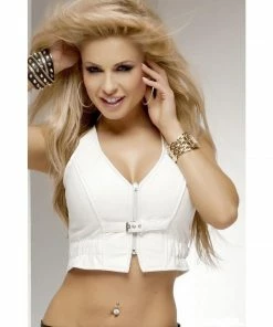 Soleil Eco Leather Eco Leather White Top TXF013017