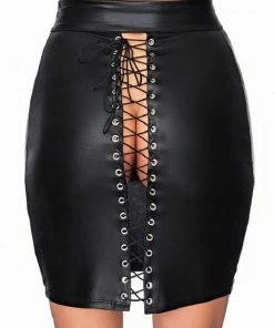 7 Th Heaven Lace Up Mini Skirt Erice