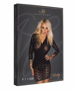 Noir Handmade Poland Black Flirty Lace And Tulle Mini Dress Dresses