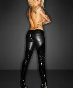 Noir Handmade Poland Slinky Wet-look PVC Trousers Clothing