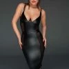 Noir Handmade Poland Pencil Wet-Look Dress F151