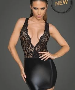 Noir Handmade Poland Clothing Black Mini Dress F214