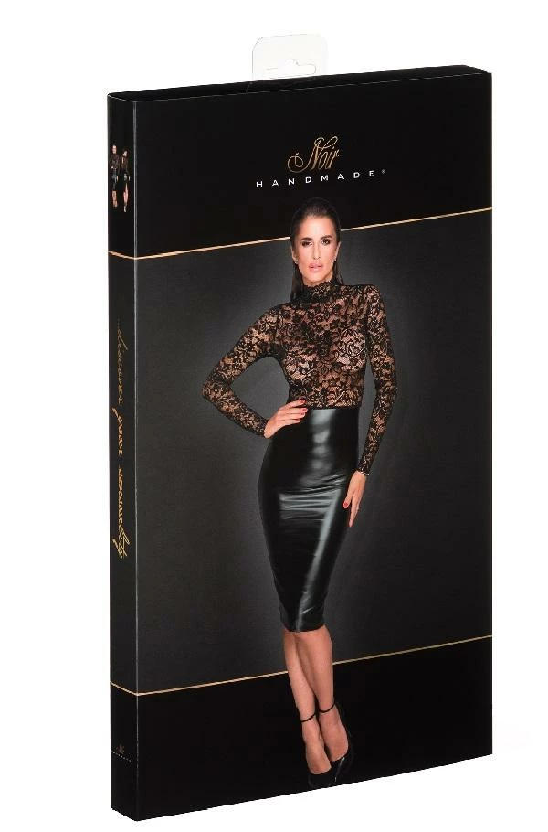 Noir Handmade Poland Clothing Midi Dress F228 5 Noir Handmade Poland Clothing Midi Dress F228