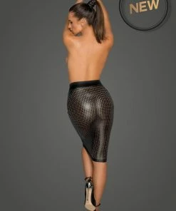 Noir Handmade Poland Clothing Laser Cut Skirt F234