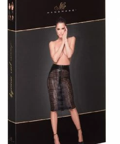 Noir Handmade Poland Clothing Laser Cut Skirt F234