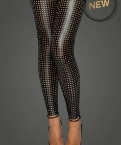 Noir Handmade Poland Lacer-cut Stockings F236