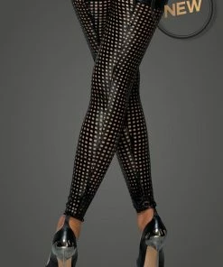 Noir Handmade Poland Lacer-cut Stockings F236