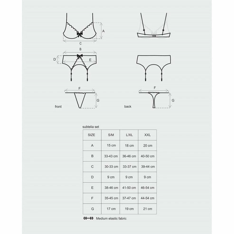 Obsessive Lingerie Poland Garter-belt, Bra And G-string Lingerie Set 5 Obsessive Lingerie Poland Garter-belt, Bra And G-string Lingerie Set