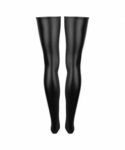 Noir Handmade Poland Lace Up Wet-look Stockings F145 Hosiery 12 Noir Handmade Poland Lace Up Wet-look Stockings F145 Hosiery