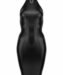 Noir Handmade Poland Wet-Look Pencil Dress F160 Clothing