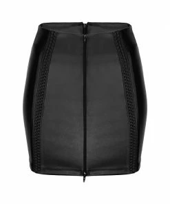 Noir Handmade Poland Clothing Eco-leather Skirt F171