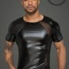 Noir Handmade Poland Men`s Wet-Look Top H056 2 Noir Handmade Poland Men`s Wet-Look Top H056