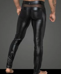Noir Handmade Poland Men`s Wet-Look Long Pants H059